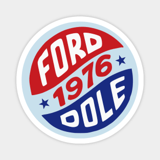 Gerald Ford and Bob Dole 1976 Presidential Campaign Button Magnet